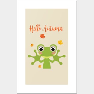 Little Frog Happy Autunm - Fall Begins Posters and Art